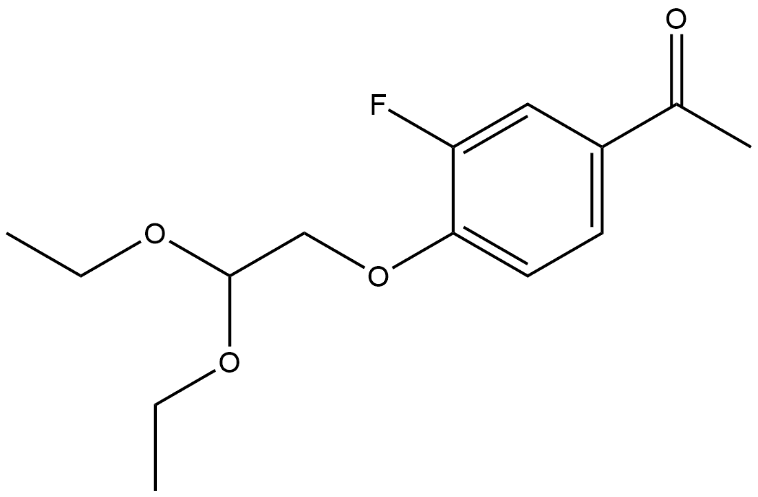 1-[4-(2,2-Diethoxyethoxy)-3-fluorophenyl]ethanone Structure