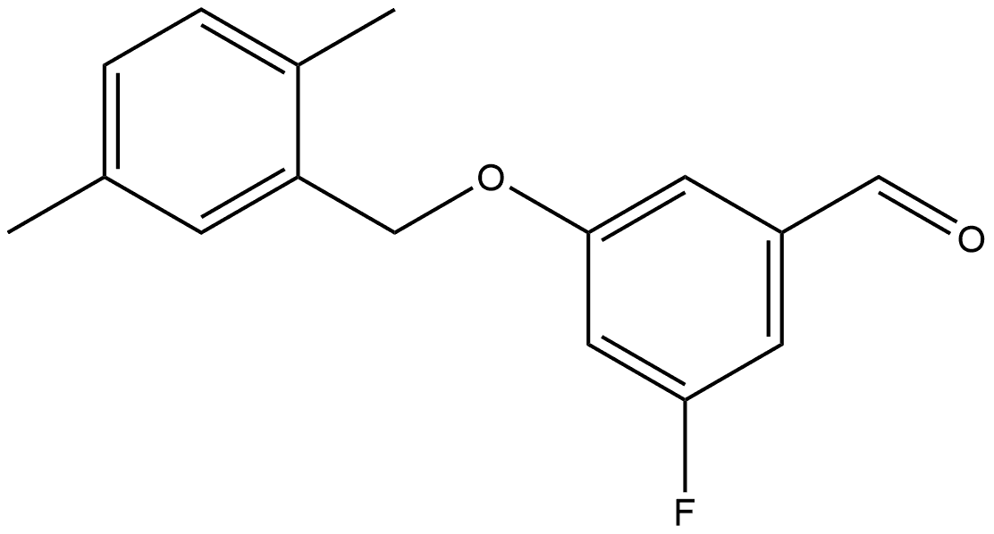 3-[(2,5-Dimethylphenyl)methoxy]-5-fluorobenzaldehyde Structure