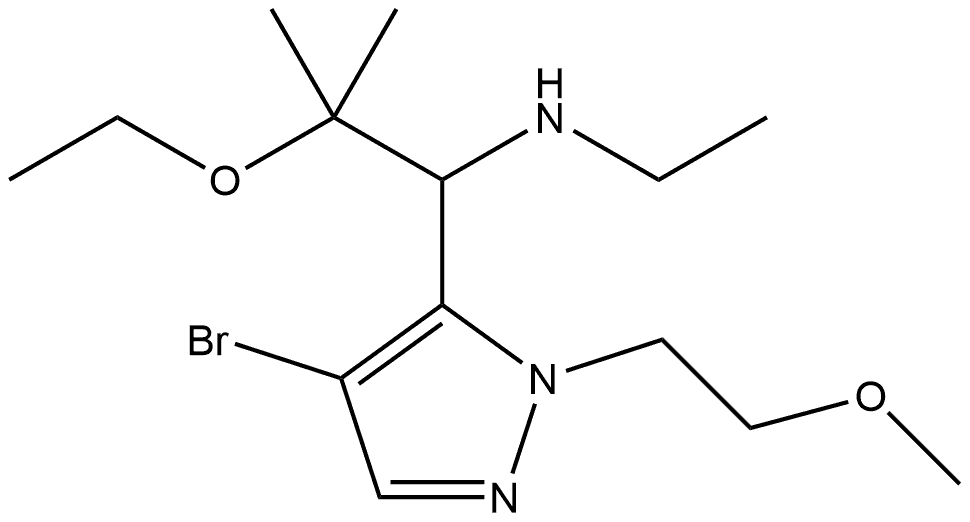 {1-[4-bromo-1-(2-methoxyethyl)-1H-pyrazol-5-yl]-2-ethoxy-2-methylpropyl}(ethyl)amine Structure