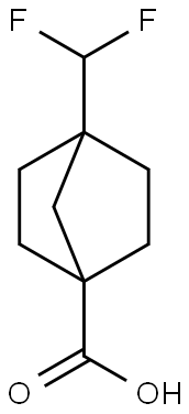 Bicyclo[2.2.1]heptane-1-carboxylic acid, 4-(difluoromethyl)- Structure