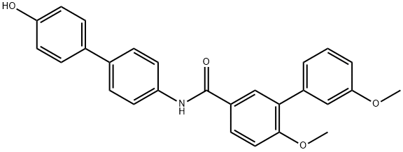 [1,1'-Biphenyl]-3-carboxamide, N-(4'-hydroxy[1,1'-biphenyl]-4-yl)-3',6-dimethoxy- Structure