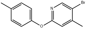 5-bromo-4-mthyl-2-(p-tolyloxy)pyridin Structure