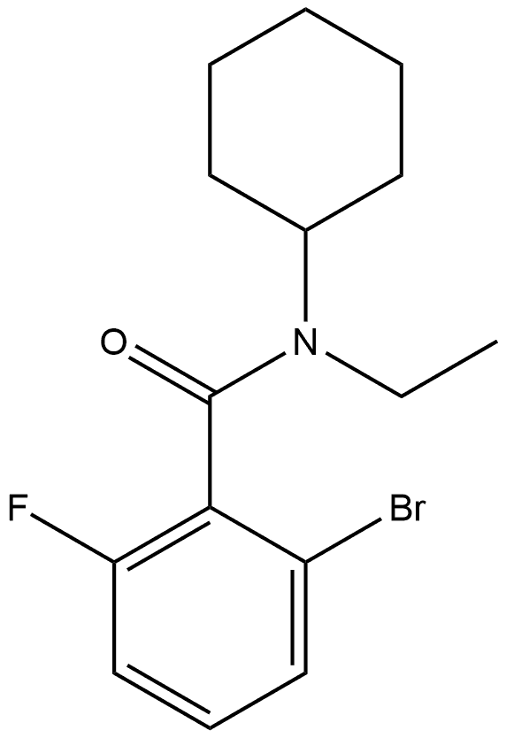 2-Bromo-N-cyclohexyl-N-ethyl-6-fluorobenzamide Structure