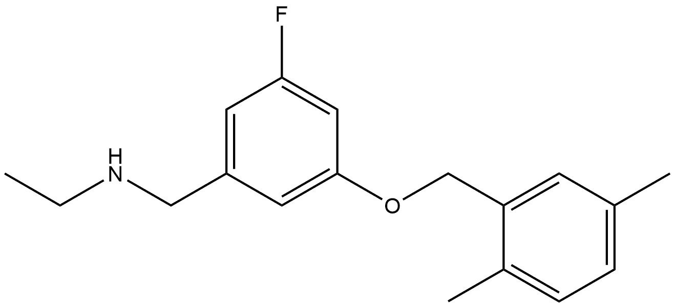 3-[(2,5-Dimethylphenyl)methoxy]-N-ethyl-5-fluorobenzenemethanamine Structure