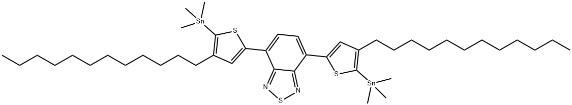 2,1,3-Benzothiadiazole, 4,7-bis[4-dodecyl-5-(trimethylstannyl)-2-thienyl]- Structure