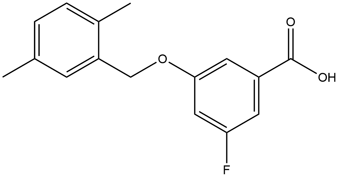 3-[(2,5-Dimethylphenyl)methoxy]-5-fluorobenzoic acid Structure