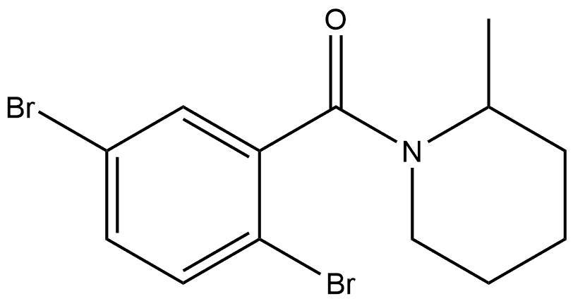 (2,5-Dibromophenyl)(2-methyl-1-piperidinyl)methanone Structure