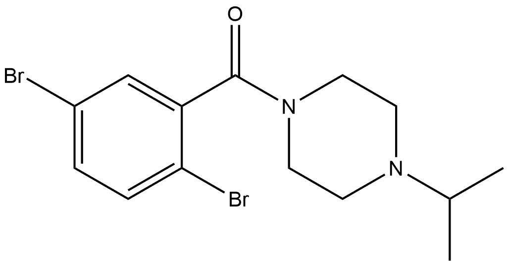 (2,5-Dibromophenyl)[4-(1-methylethyl)-1-piperazinyl]methanone Structure