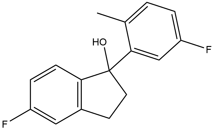 5-Fluoro-1-(5-fluoro-2-methylphenyl)-2,3-dihydro-1H-inden-1-ol Structure