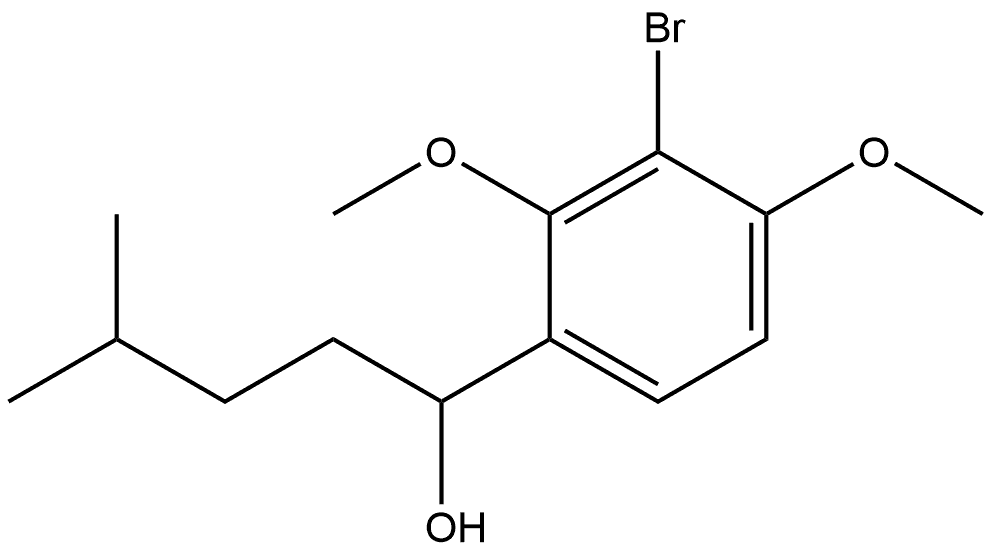 3-Bromo-2,4-dimethoxy-α-(3-methylbutyl)benzenemethanol Structure