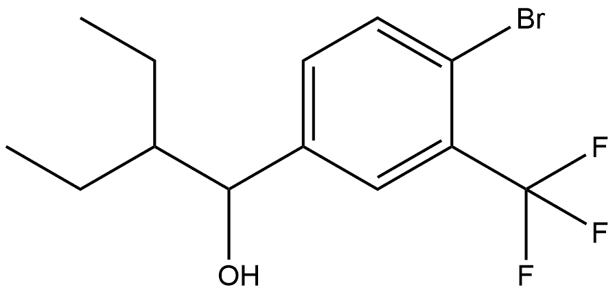 4-Bromo-α-(1-ethylpropyl)-3-(trifluoromethyl)benzenemethanol Structure