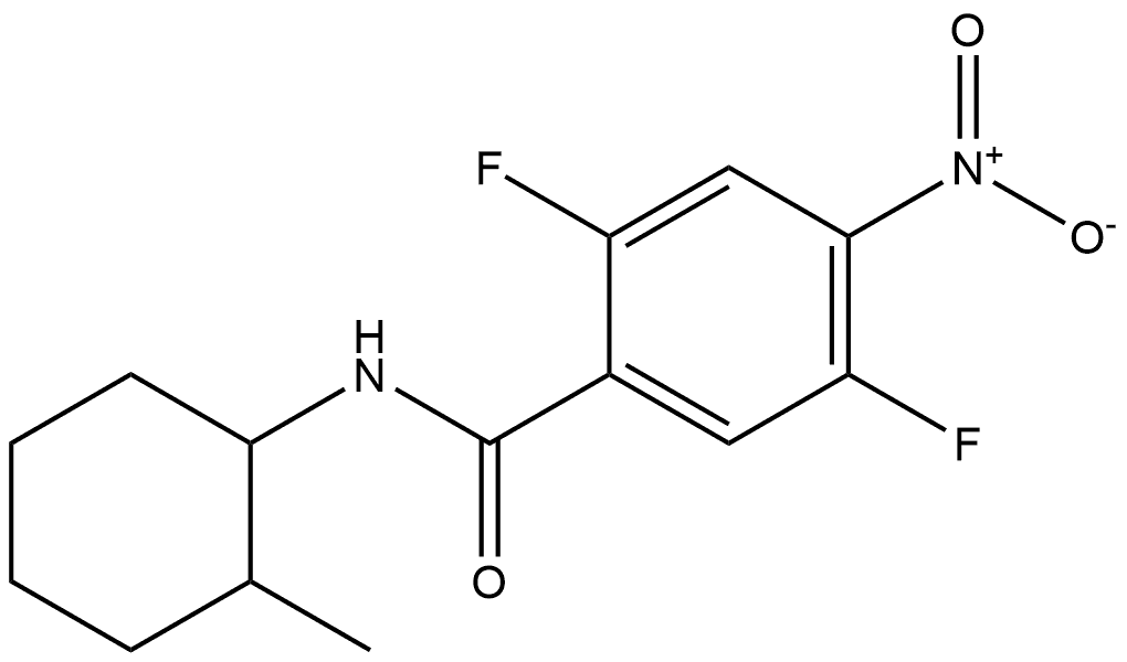 2,5-difluoro-N-(2-methylcyclohexyl)-4-nitrobenzamide Structure