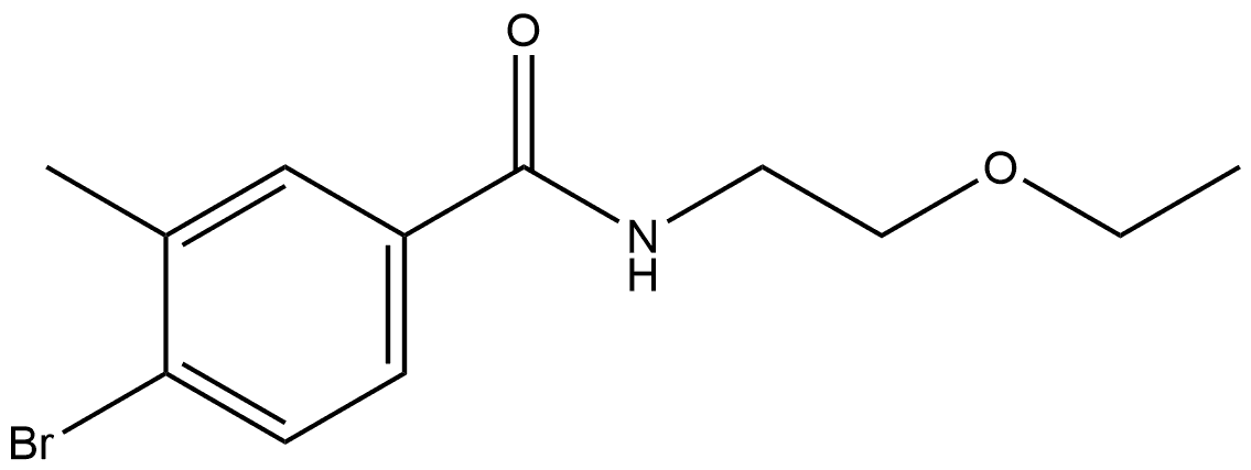 4-Bromo-N-(2-ethoxyethyl)-3-methylbenzamide Structure