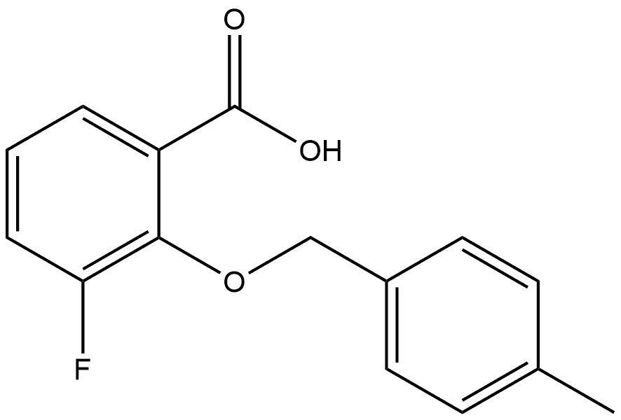 3-Fluoro-2-[(4-methylphenyl)methoxy]benzoic acid Structure