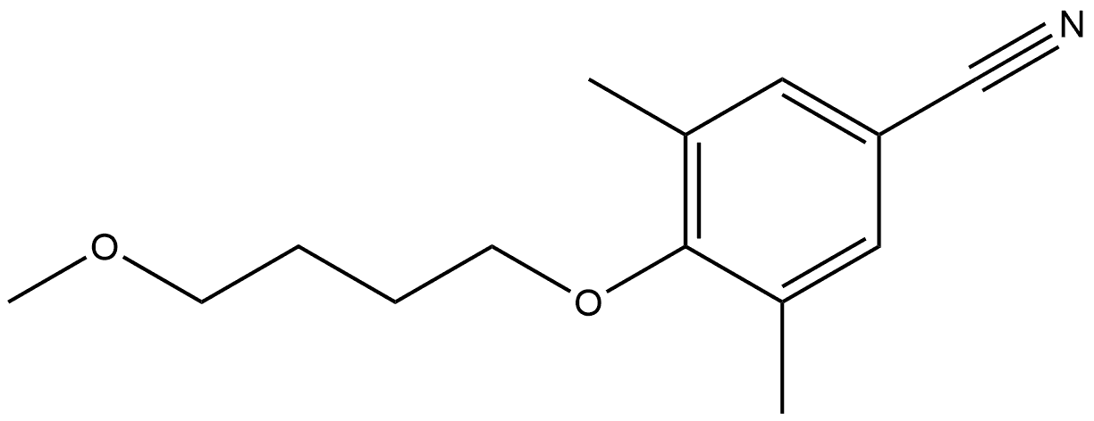 4-(4-Methoxybutoxy)-3,5-dimethylbenzonitrile Structure