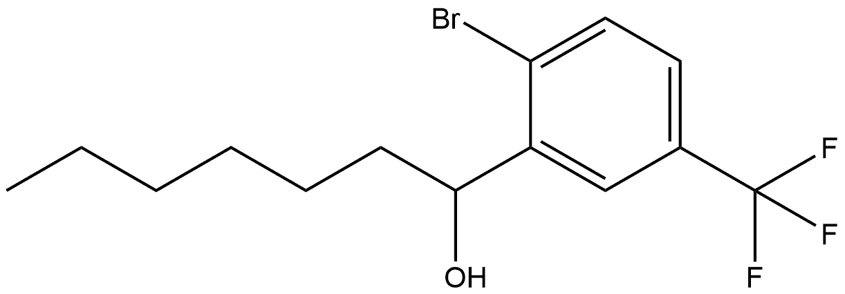 2-Bromo-α-hexyl-5-(trifluoromethyl)benzenemethanol Structure