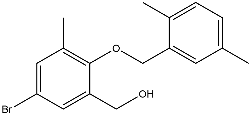 5-Bromo-2-[(2,5-dimethylphenyl)methoxy]-3-methylbenzenemethanol Structure