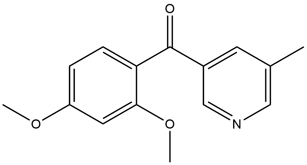 (2,4-Dimethoxyphenyl)(5-methyl-3-pyridinyl)methanone Structure