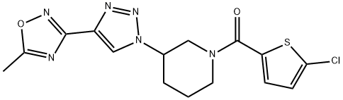 1-[(5-Chloro-2-thienyl)carbonyl]-3-[4-(5-methyl-1,2,4-oxadiazol-3-yl)-1H-1,2,3-triazol-1-yl]piperidine Structure