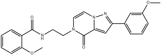 2-Methoxy-N-{2-[2-(3-methoxyphenyl)-4-oxopyrazolo[1,5-a]pyrazin-5(4H)-yl]ethyl}benzamide Structure