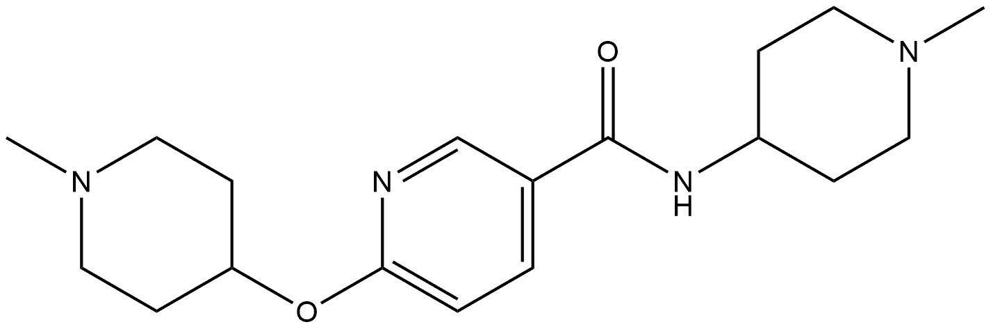 N-(1-Methyl-4-piperidinyl)-6-[(1-methyl-4-piperidinyl)oxy]-3-pyridinecarboxamide Structure