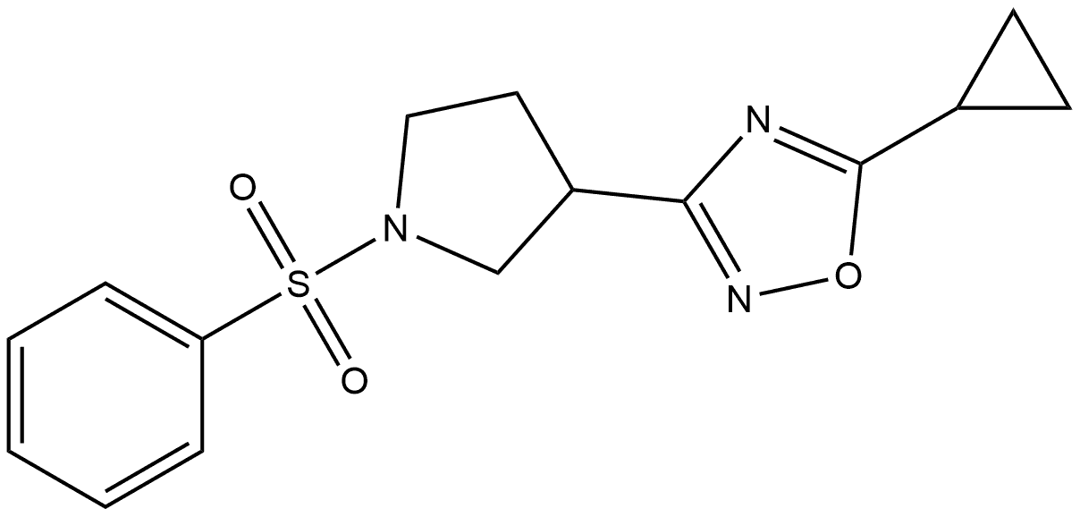 5-Cyclopropyl-3-[1-(phenylsulfonyl)-3-pyrrolidinyl]-1,2,4-oxadiazole Structure