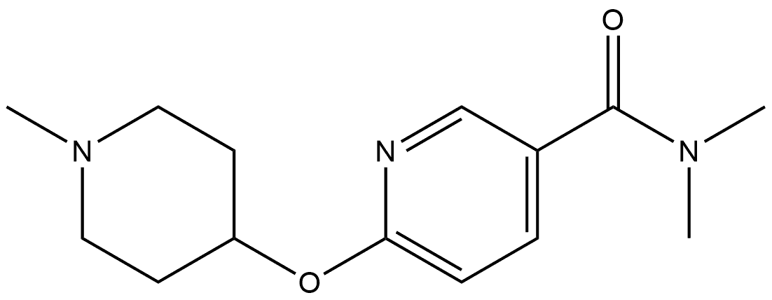 N,N-Dimethyl-6-[(1-methyl-4-piperidinyl)oxy]-3-pyridinecarboxamide Structure