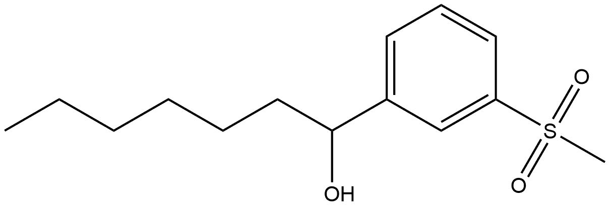 α-Hexyl-3-(methylsulfonyl)benzenemethanol Structure