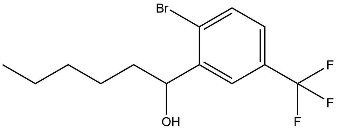 2-Bromo-α-pentyl-5-(trifluoromethyl)benzenemethanol Structure