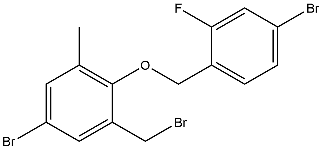 5-Bromo-2-[(4-bromo-2-fluorophenyl)methoxy]-1-(bromomethyl)-3-methylbenzene Structure