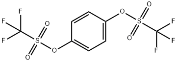 Methanesulfonic acid, 1,1,1-trifluoro-, 1,1'-(1,4-phenylene) ester Structure