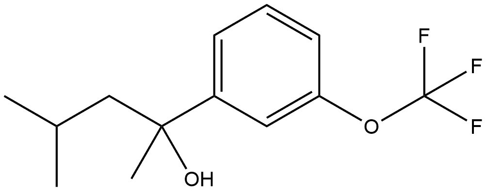 α-Methyl-α-(2-methylpropyl)-3-(trifluoromethoxy)benzenemethanol 구조식 이미지