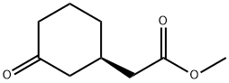 Cyclohexaneacetic acid, 3-oxo-, methyl ester, (1R)- Structure