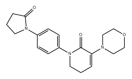 2(1H)-Pyridinone, 5,6-dihydro-3-(4-morpholinyl)-1-[4-(2-oxo-1-pyrrolidinyl)phenyl]- Structure