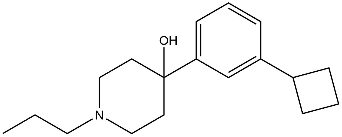 4-(3-Cyclobutylphenyl)-1-propyl-4-piperidinol Structure