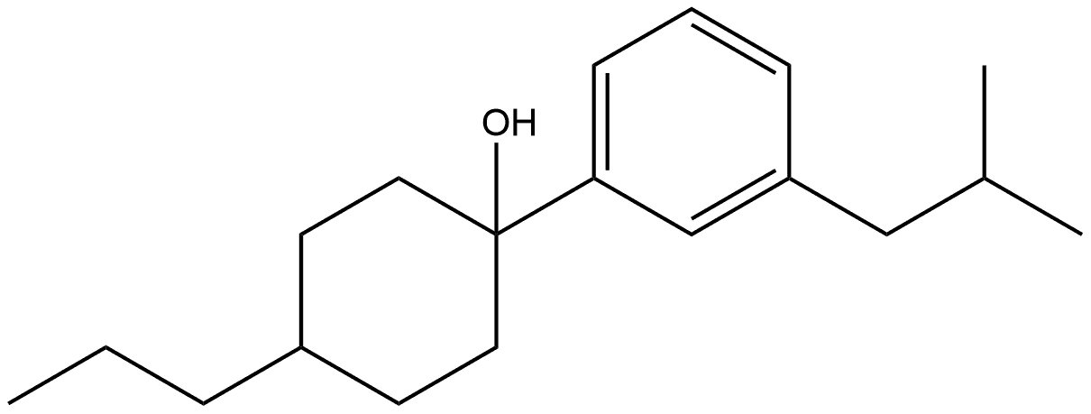 1-[3-(2-Methylpropyl)phenyl]-4-propylcyclohexanol Structure