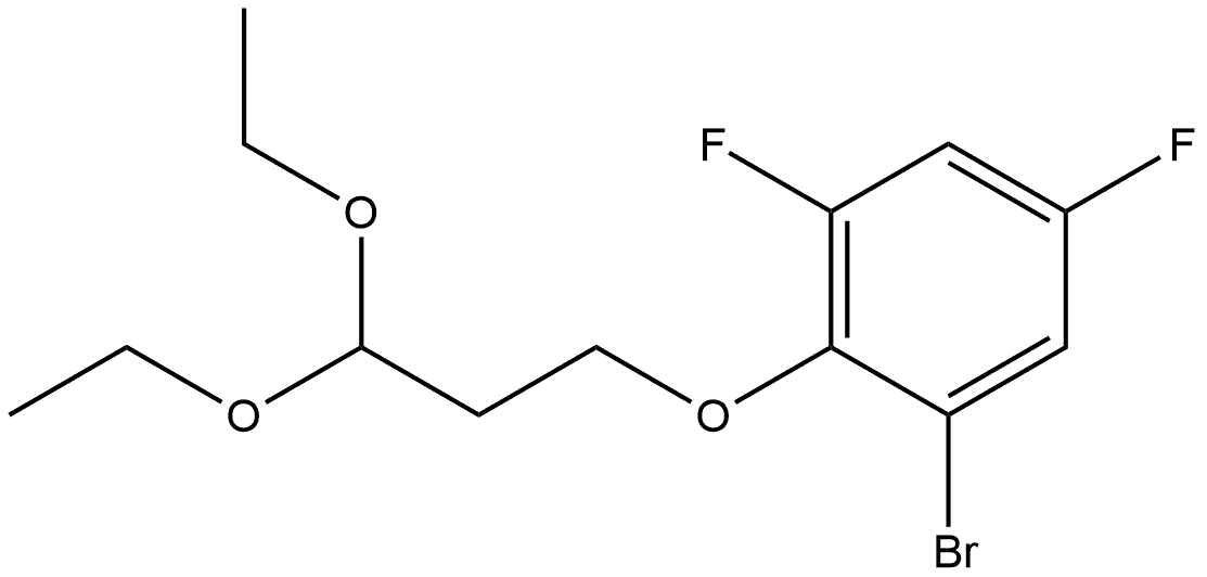 1-Bromo-2-(3,3-diethoxypropoxy)-3,5-difluorobenzene Structure