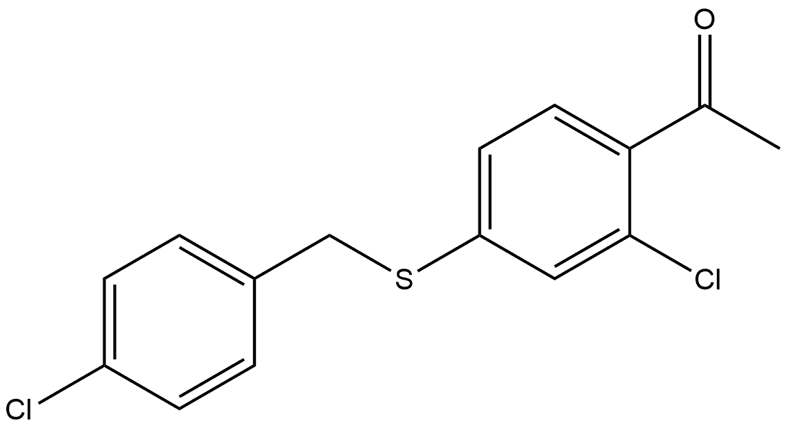 1-[2-Chloro-4-[[(4-chlorophenyl)methyl]thio]phenyl]ethanone Structure