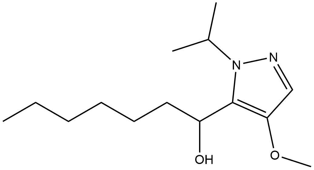 1-[4-methoxy-1-(propan-2-yl)-1H-pyrazol-5-yl]heptan-1-ol Structure