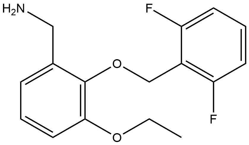 2-[(2,6-Difluorophenyl)methoxy]-3-ethoxybenzenemethanamine Structure