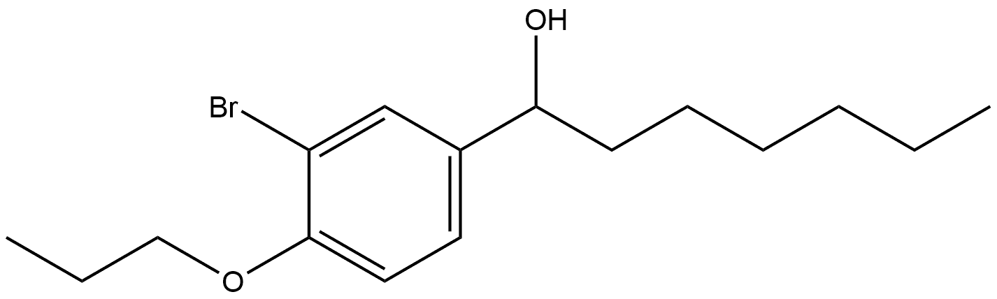 3-Bromo-α-hexyl-4-propoxybenzenemethanol Structure