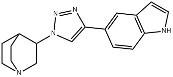 1-Azabicyclo[2.2.2]octane, 3-[4-(1H-indol-5-yl)-1H-1,2,3-triazol-1-yl]- Structure