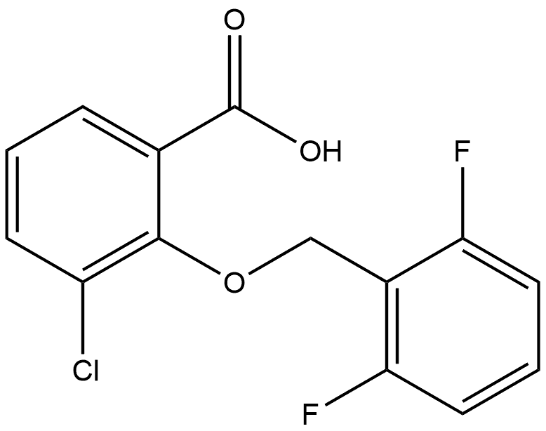 3-Chloro-2-[(2,6-difluorophenyl)methoxy]benzoic acid Structure