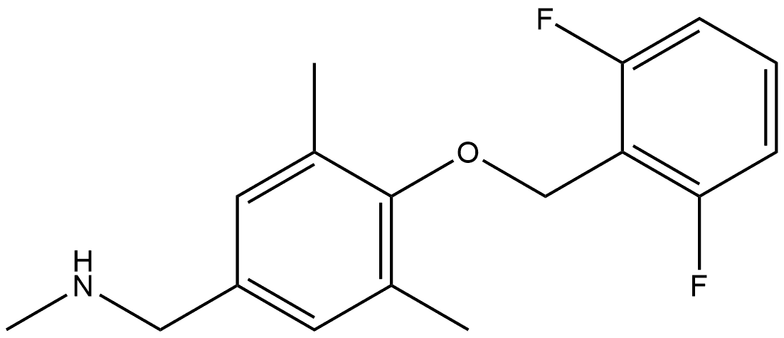 4-[(2,6-Difluorophenyl)methoxy]-N,3,5-trimethylbenzenemethanamine Structure