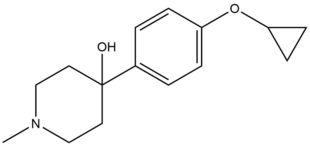 4-[4-(Cyclopropyloxy)phenyl]-1-methyl-4-piperidinol Structure