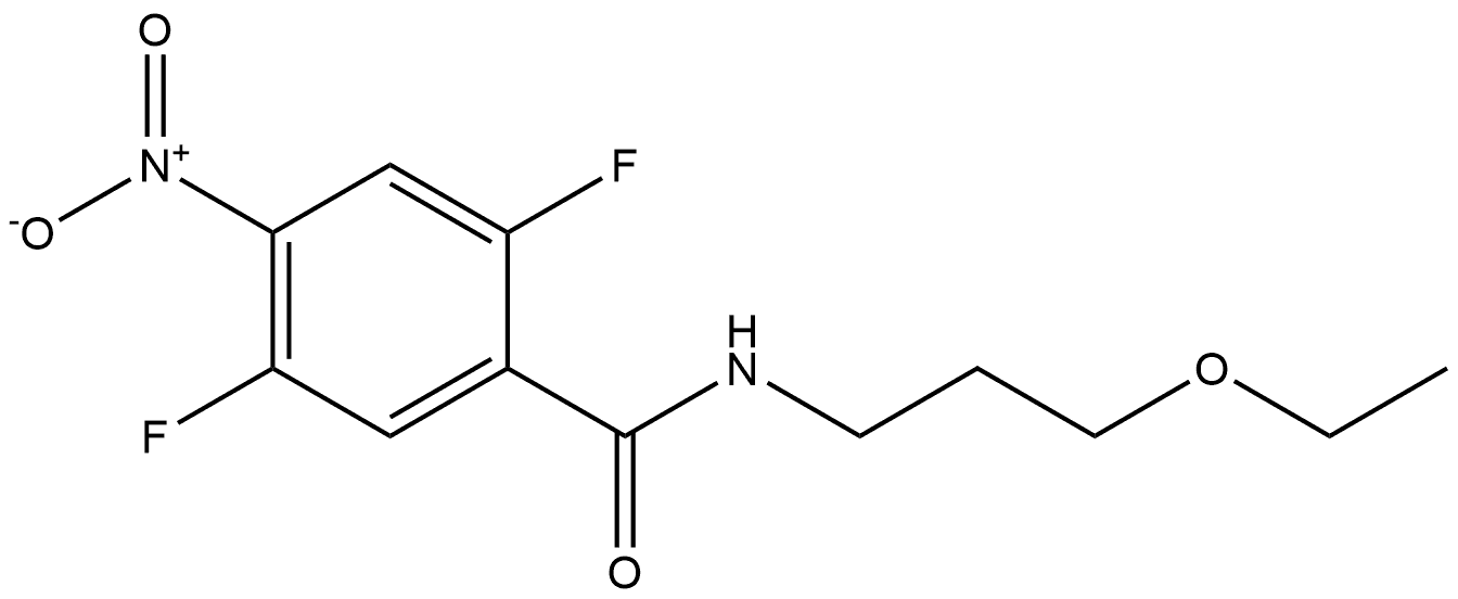 N-(3-ethoxypropyl)-2,5-difluoro-4-nitrobenzamide Structure