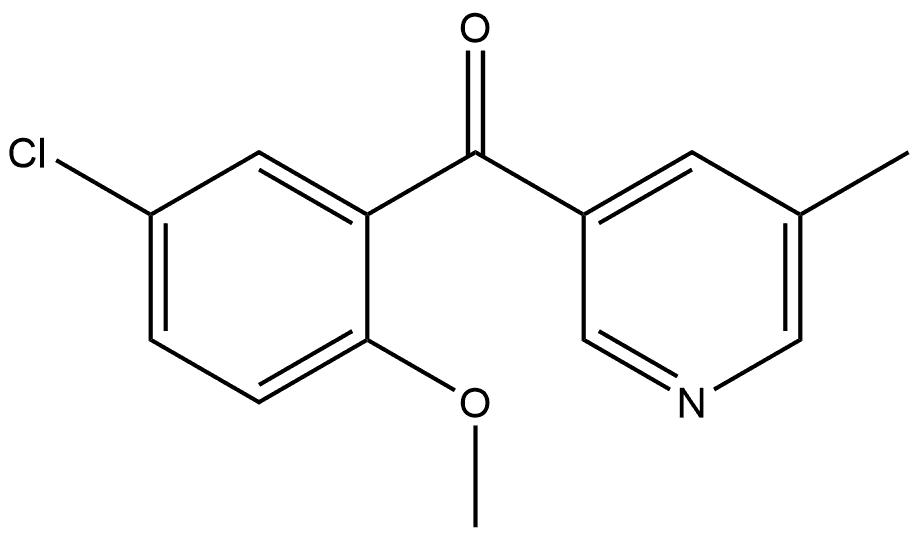 (5-Chloro-2-methoxyphenyl)(5-methyl-3-pyridinyl)methanone Structure