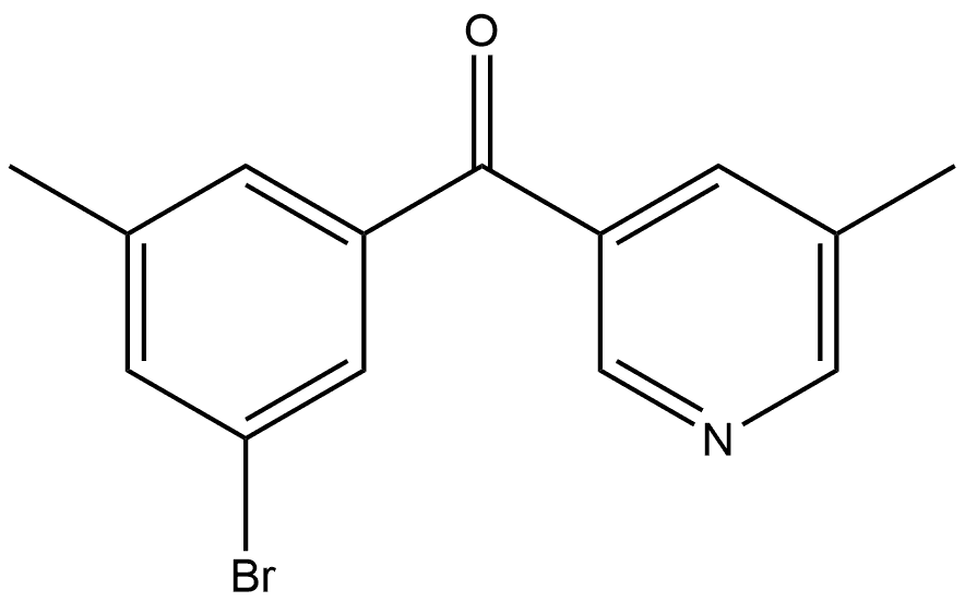 (3-Bromo-5-methylphenyl)(5-methyl-3-pyridinyl)methanone Structure