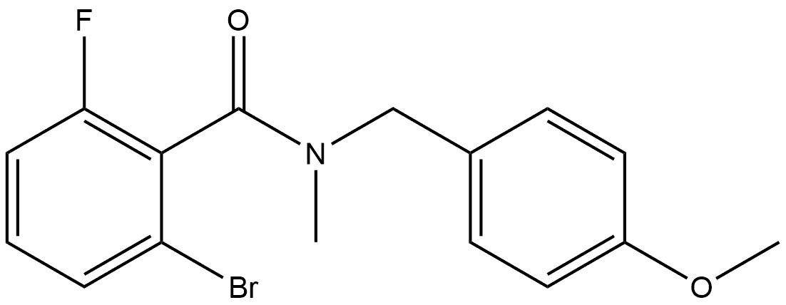 2-Bromo-6-fluoro-N-[(4-methoxyphenyl)methyl]-N-methylbenzamide Structure