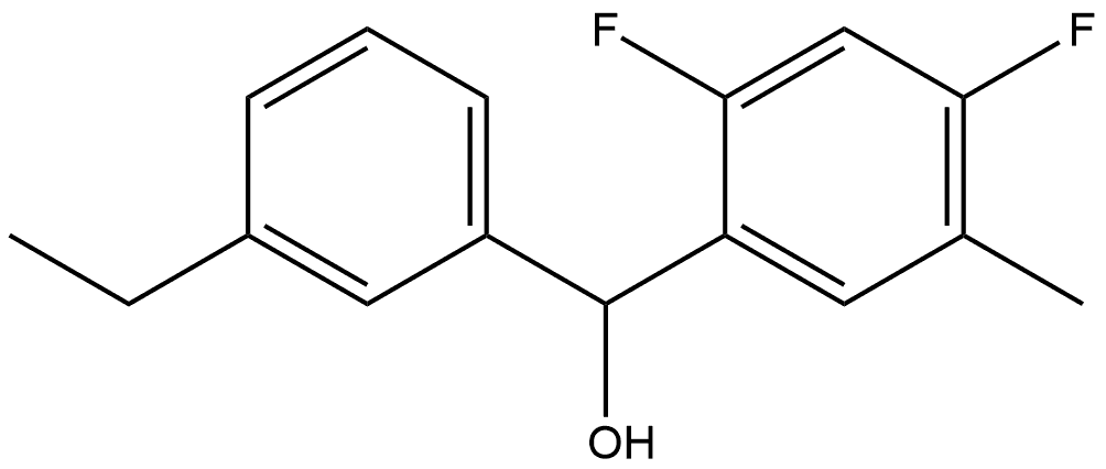 α-(3-Ethylphenyl)-2,4-difluoro-5-methylbenzenemethanol Structure